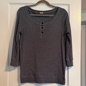 J. Crew Charcoal Long Sleeve Henley